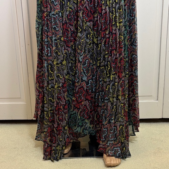 Alice + Olivia Multicolor Paisley Multicolor Maxi Skirt Size 8 - Picture 3 of 12